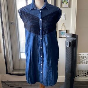 Sleeveless jean dress